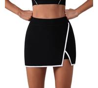 ZEPFJHE High Waist Fitness Skort Build in Shorts Wicking Spandex for Women Comfortable Workout Gym Dance Pilates Lightweight Gym Skirt