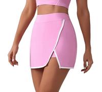 ZEPFJHE High Waist Fitness Skort Build in Shorts Wicking Spandex for Women Comfortable Workout Gym Dance Pilates Lightweight Gym Skirt