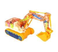 ZEPFJHE Illuminated LED Musical Excavator Vehicle Toy Educational Digging Machine Toy with Sound Effect Flexible Arm for Kids Educational Truck