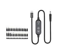 ZEPFJHE Intelligent Power Adjuster Wire 100W Quick Power Supply For Laptops USB-Type C To DC5.5mm 5V-20V Variable Output Voltages Control Charging Cable