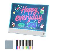 ZEPFJHE Interactive LED Drawing Board 35x25cm with Light Display