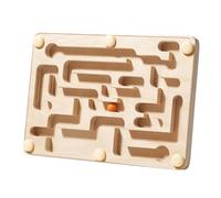 ZEPFJHE Interactive Wood Marble Maze Board Game Puzzle Toy for Preschooler Develops Strategic Thinking and Fine Motor Skill Wooden Labyrinths Board Game for Kids