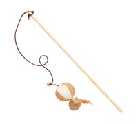 ZEPFJHE Interactively Cats Toy with Natural Cotton Rope and Wooden Handle Teaser Wand for Indoor Play and Exercise Cotton Rope Teaser Wand