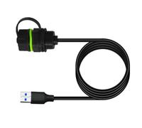 ZEPFJHE IP68 USB3.0 Flushes Mount Adapter Silicone Sealed USB3.0 Cable For Harsh Environment 100cm Water Protections Industrial USB C Male To Female Adapter