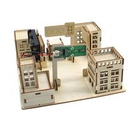 ZEPFJHE Kids Interactive Wood Traffics Light Model Building Craft Project Toy for Classroom and Home Electrical Circuits Learning Children STEM Learning Toy