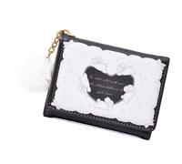 ZEPFJHE Korean Styles Short Purse Card Holder Trifold Wallet PU Leather Coin Purse Rabbits Wallet Lovely Change for Daily Pu Leather Change Rabbits Korean Styles with Card Holder