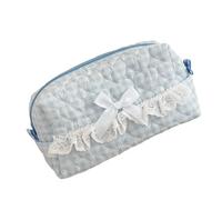 ZEPFJHE Lace Cotton Pencil Case Large Pen Pouches Big Capacity Pencils Organiser Travel Cosmetic Bag for Office School Supplies Large Capacity Pencil Pouches