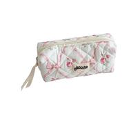 ZEPFJHE Large Capacity Pencil Bag Bows Case Floral Print Pen Pencils Box for Organizing School Supplies Bows Floral Box Large Capacity Pen for School