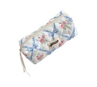 ZEPFJHE Large Capacity Pencil Bag Bows Case Floral Print Pen Pencils Box for Organizing School Supplies Bows Floral Box Large Capacity Pen for School