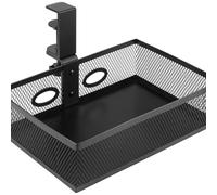 ZEPFJHE Large Capacity Under Desk Rack Office Supplies Holder Space Saving Metal Basket Easy Access Meshes File Organiser Desk Space Management