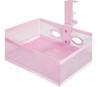 ZEPFJHE Large Capacity Under Desk Rack Office Supplies Holder Space Saving Metal Basket Easy Access Meshes File Organiser Desk Space Management
