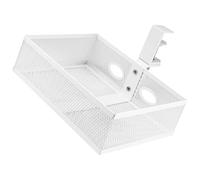 ZEPFJHE Large Capacity Under Desk Rack Office Supplies Holder Space Saving Metal Basket Easy Access Meshes File Organiser Desk Space Management