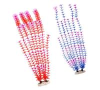 ZEPFJHE Large Fishtanks Plant Aquarium Decoration Realistic PVC Water With Ceramic Base Artificial Grass For Landscape Artificial Aquarium