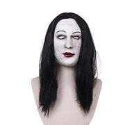 ZEPFJHE Latex Female Long Hair Face Halloween Headwear