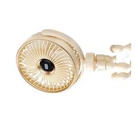 ZEPFJHE LCD Screen Fan Solid ABS Build 360°Rotatable Safe Nighttimes Cooling Companion Long Battery Lifes Portable Octopuss Tripods Fan With Digital Display