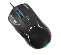 ZEPFJHE LED Corded Gaming Mouse LED Spectrum Backlit Ergonomic Mouse Programmable 3200