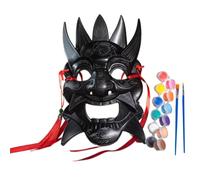 ZEPFJHE Light in The Darks Blanks Nuo Operas DIYS Blanks Paintable White Masquerade Mardi Gras Gifts Paintable with Pigment Drawing Brush