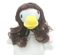 ZEPFJHE Long Curly Hairstyle Geese Decoration Party Accessory Synthetic Fabric Easy To Adjust Fit Easy To Wear Pet Wigs