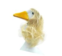 ZEPFJHE Long Curly Hairstyle Geese Decoration Party Accessory Synthetic Fabric Easy To Adjust Fit Easy To Wear Pet Wigs