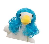 ZEPFJHE Long Curly Hairstyle Geese Decoration Party Accessory Synthetic Fabric Easy To Adjust Fit Easy To Wear Pet Wigs