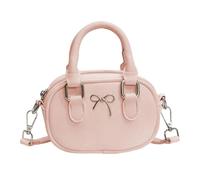 ZEPFJHE Lovely Bows Crossbody Bag For Women PU Leather Shoulder Trendy Commuting Small Messengers Bowling Women Shoulder Small Bowling Lovely Bows Crossbody For Everyday