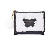 ZEPFJHE Lovely Coin Purse PU Leather Change Purse Trifold Wallet Short Purse Card Holder Cartoon Rabbits Wallet for Travel