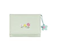 ZEPFJHE Lovely Coin Purse PU Leather Change Trifold Wallet Short Card Holder Floral Print for Travel Trifold Floral Print Coin Bag Pu Leather Change Purse Credit Card Holder