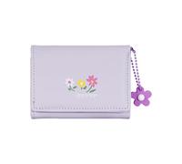 ZEPFJHE Lovely Coin Purse PU Leather Change Trifold Wallet Short Card Holder Floral Print for Travel Trifold Floral Print Coin Bag Pu Leather Change Purse Credit Card Holder