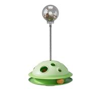 ZEPFJHE Lovely Feeder Teasing Feeder Desktop Floor Exercise Playing Chasing Multifunctional Track Toy Interactive Cats Toy