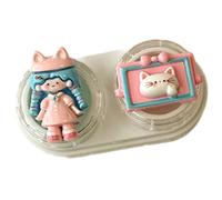 ZEPFJHE Lovely Lenses Case and Suction Stick Applicator for Soft Lenses Removal Tool Compact Drawer Organizers