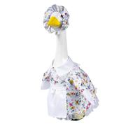 ZEPFJHE Lovely Spring Geese Dress 23inch Geese Statue Outfit for Porch Decoration Cartoon Easter Celebration Accessory Fall Harvest Yard Garden Holiday Decoration