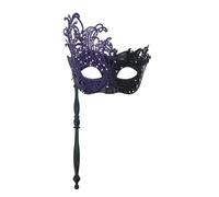 ZEPFJHE Masquerade Venetians Halloween Mardi Gras Costumes Party Ball Prom With Stick Half Face Masque For Adult Kids Masquerade