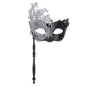 ZEPFJHE Masquerade Venetians Halloween Mardi Gras Costumes Party Ball Prom With Stick Half Face Masque For Adult Kids Masquerade