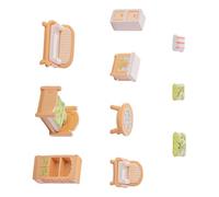 ZEPFJHE Miniature Furniture Model for Decoration Chinese Lilies Theme Living Room Scene Display Props Miniatures Furniture Set Traditional Chinese Minimalist Decor Landscape