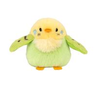 ZEPFJHE Miniature Furry Bird Doll Washable Toy, Green bird