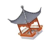 ZEPFJHE Miniature Pavilion Model with Antique Finish for Home, M