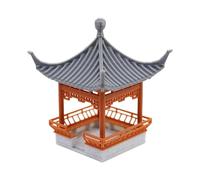 ZEPFJHE Miniature Pavilion Model with Antique Finish for Home, S