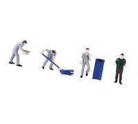 ZEPFJHE Miniature Workshop Set 1: 64 Scale with Resin Repair Worker Figure for Doll House Display Offices Desk Ornament