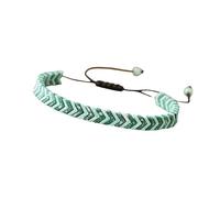 ZEPFJHE Modern Geometric Adjustable Wristband Beads Charm WWristlet Handcrafted Jewelry Her Fashionable Beaded Accessory