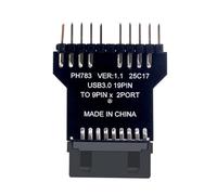 ZEPFJHE Motherboard Adapter Header 19Pin To 2x9Pin USB Adapter Plugs & Play Design For Cooling Fan Control & Peripherals Devices Motherboard USB Expansion Splitter