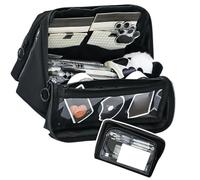 ZEPFJHE Multi Layered Pencil Case with Handle High Capacity Pencil Pouches Pen Case Detachable Organizers Bag for Students