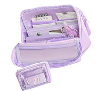 ZEPFJHE Multi Layered Pencil Case with Handle High Capacity Pencil Pouches Pen Case Detachable Organizers Bag for Students