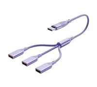 ZEPFJHE Multi Port USB2.0 Type C Adapter 3 Device Charging for Computer Car Home Office and Metal Multi Charging Adapter for Laptop