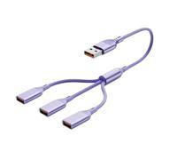 ZEPFJHE Multi Port USB2.0 Type C Adapter 3 Device Charging for Computer Car Home Office and Metal Multi Charging Adapter for Laptop