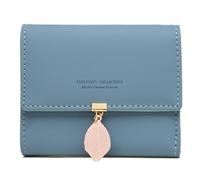 ZEPFJHE Multi Slot PU Wallet for Women Girl Bag Trifold Credit Card Holder Coin Purse Short Type Wallet Portable