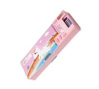 ZEPFJHE Multifunctional Cartoon Pencil Case with Calculator Large Capacity Pencil Holder Box Pen Organizers for Children Student Large Capacity Box