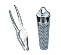 ZEPFJHE Multifunctional Nut Crackers Including Grater Function for Various Nut Ergonomic Handle for Operations Nutcrackers with Built in Grater for Walnuts