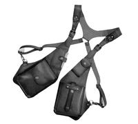 ZEPFJHE Multifunctional Punk Underarm Crossbody Bag Adjustable Strap PU Leather Unisex Journey Accessories Vintage Medieval Pu Leather Shoulder Bag