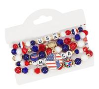 ZEPFJHE Multilayer Independence Day Artificial Crystal Charm Suitable For Stylish Outfits Charm