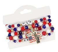 ZEPFJHE Multilayer Independence Day Artificial Crystal Charm Suitable For Stylish Outfits Charm